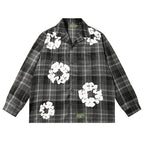 Denim Tears kapok Flower Pattern Long Sleeved Shirt