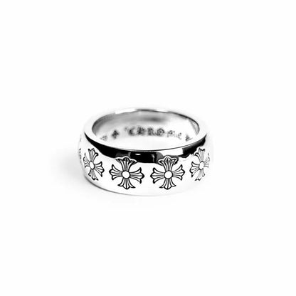 ETCHED PLUS BAND RING 2