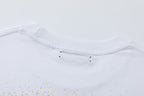AMIRI Crystal Embellished Champagne Logo T-Shirts