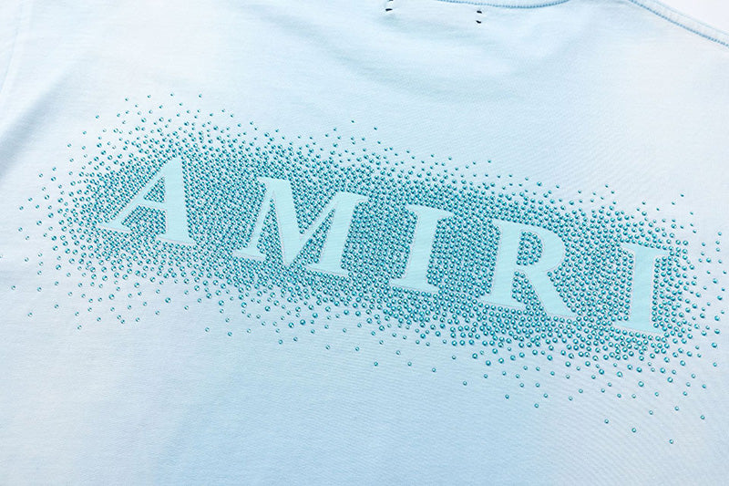 AMIRI Alphabet star embellished glitter print T-shirts 