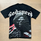GODSPEED  Men's Black L.O.T.F Crew Neck T-Shirt