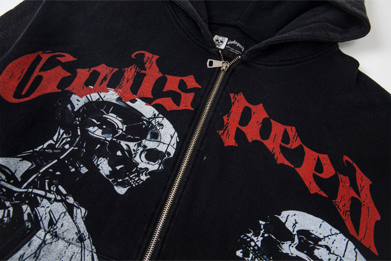 Godspeed Mankind vs Ai Zip Up Hoodies