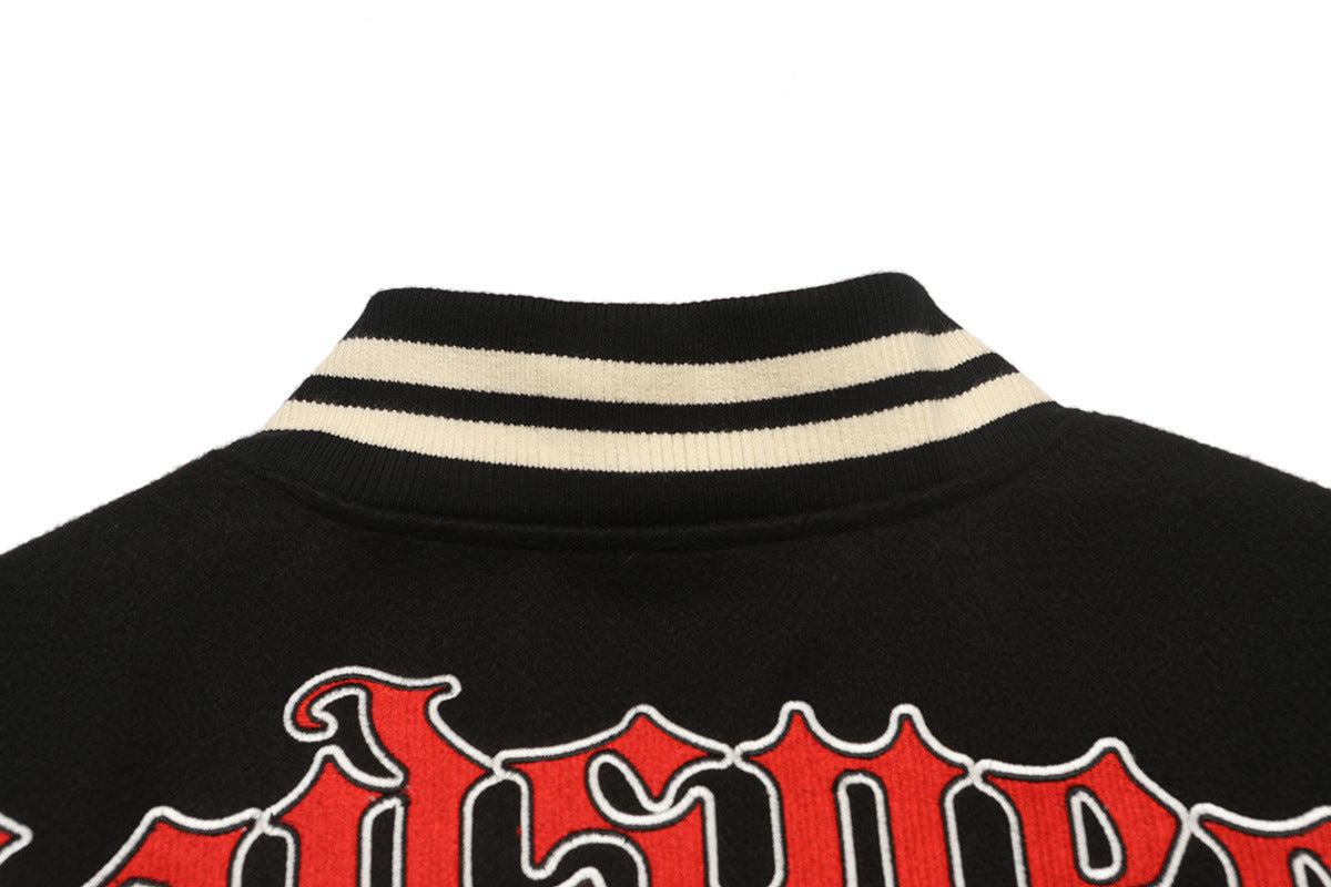 Godspeed Mankind Vs Ai Varsity Jacket Black/red