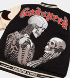 Godspeed Mankind Vs Ai Varsity Jacket Black/red