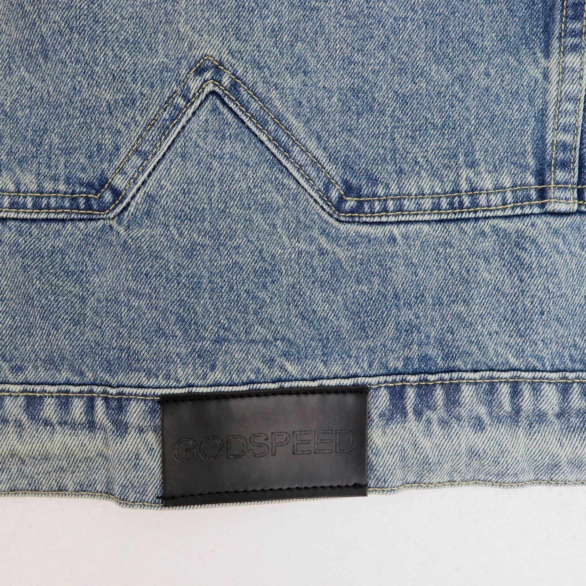 Godspeed Embroidered Letter Denim Jacket