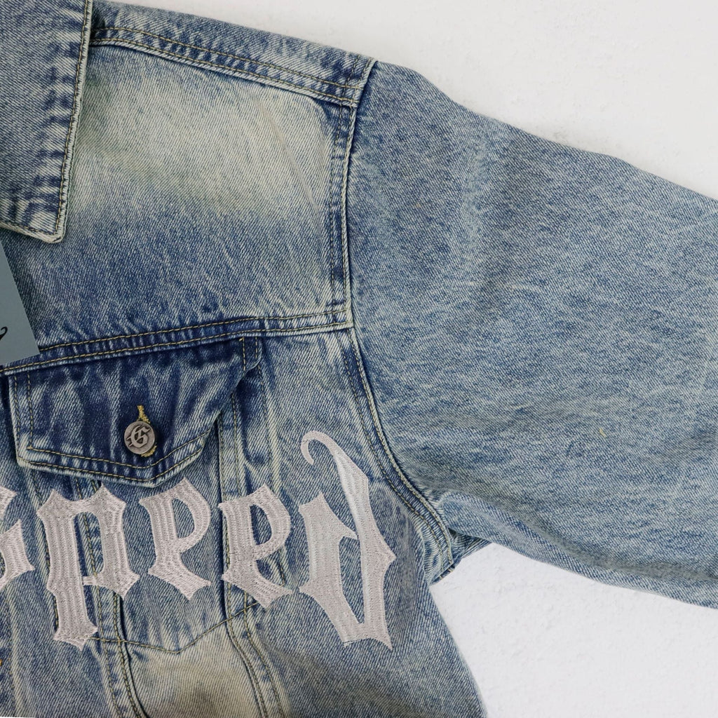 Godspeed Embroidered Letter Denim Jacket