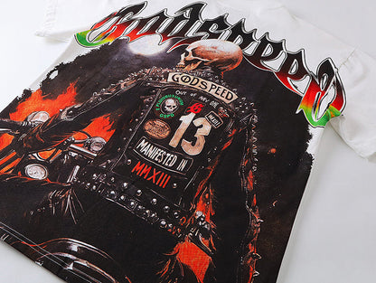 GODSPEED Skeleton Motorcycle T-shirt