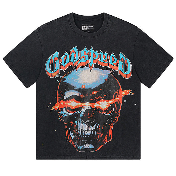 GODSPEED Skull With Flaming Eyes T-shirt