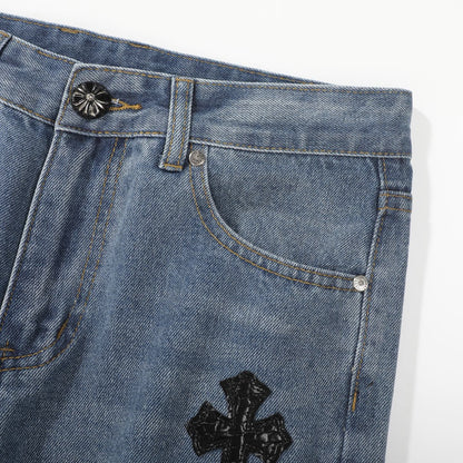 Chrome Hearts American street art cross with straight shaft Pants