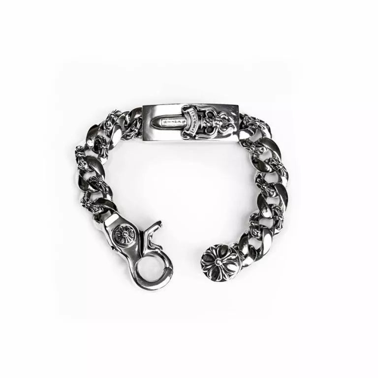 DAGGER ID FANCY LINK CLIP BRACELET 6