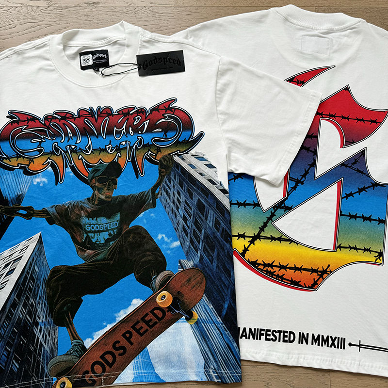 GODSPEED Skeleton Skateboarder T-shirt