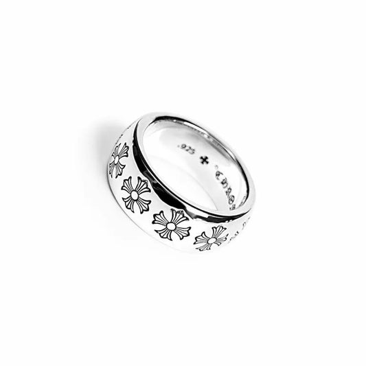 ETCHED PLUS BAND RING 2