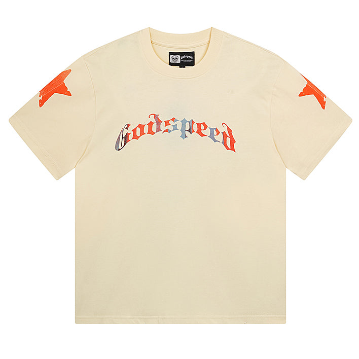 GODSPEED Skeleton Man White Cowboy Hat T-shirt