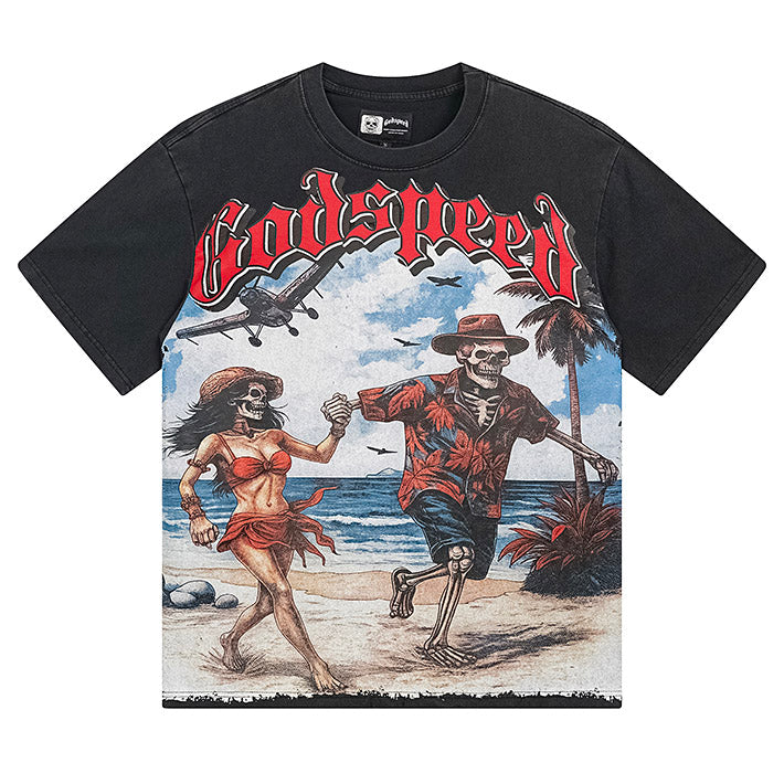 GODSPEED Skull Couple T-shirt